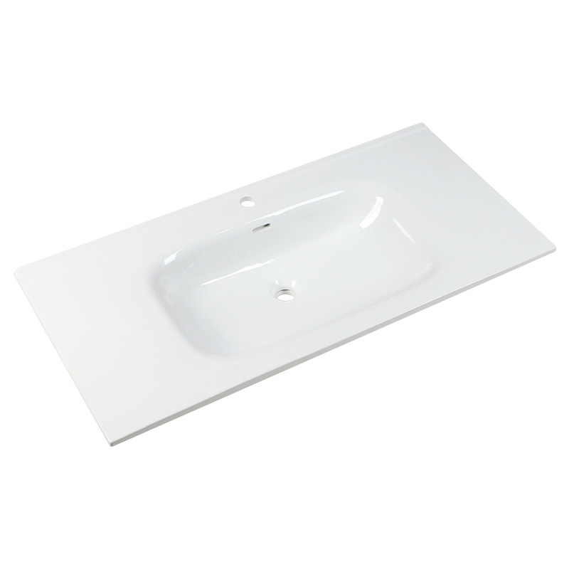 lavabo de cerámica lavabo de baño de gran tamaño lavabo esmaltado lavabo izquierda y derecha lavabo doble lavabo lavabo de cerámica integral lavabo image 5