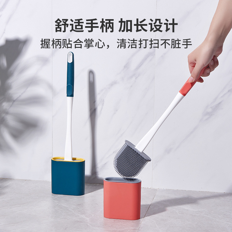 Suministro directo de fábrica nuevo traje de cepillo de inodoro de goma cepillo de baño hogar inodoro cepillo de limpieza