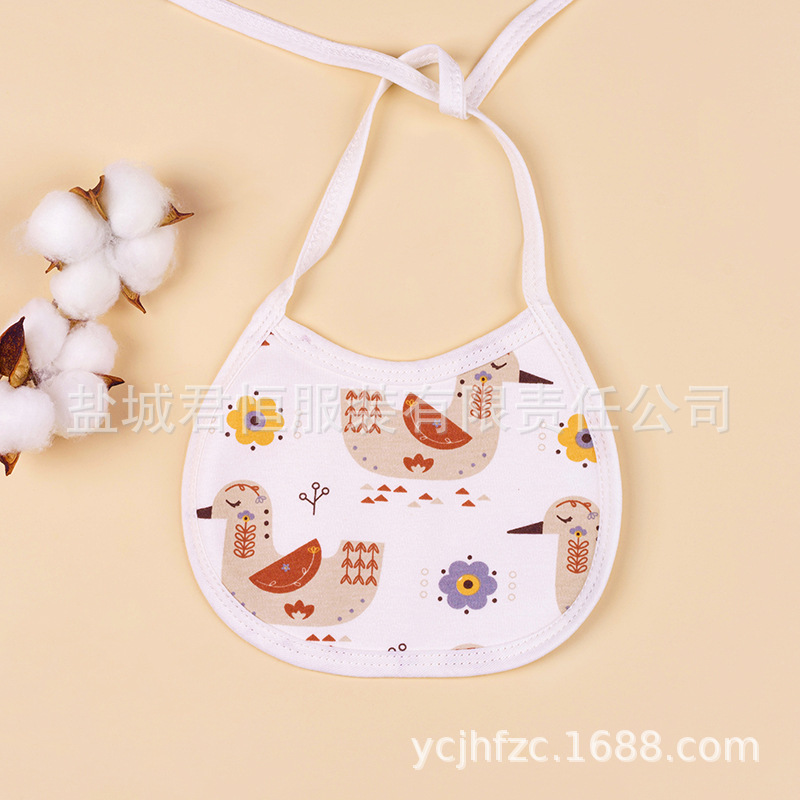 Bebé con cordones a prueba de agua babero recién nacido suministros bebé con cordones bebé babero de algodón