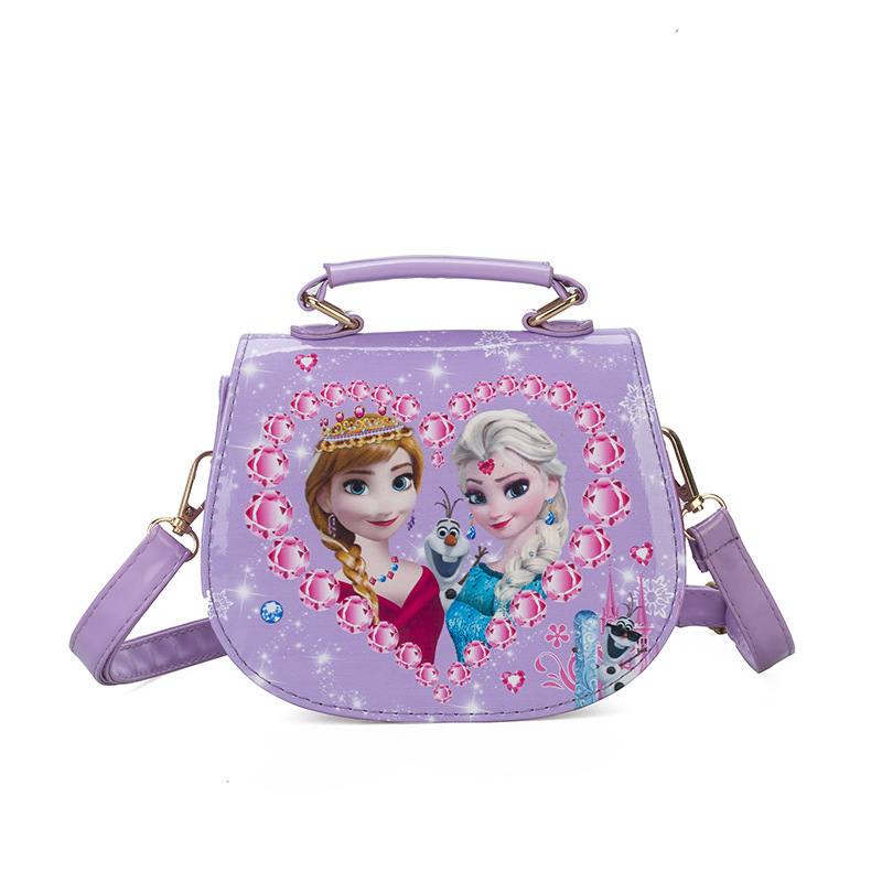 Niños bolsa de hielo princesa bolso de las niñas estilo coreano mochila princesa Elsa lindo hombro bolsa de mensajero al por mayor
