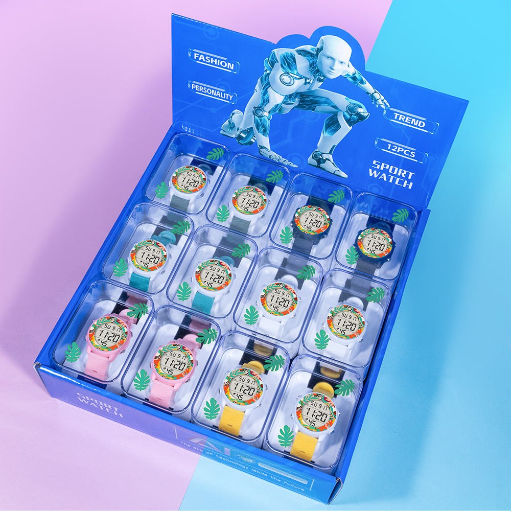 Tendencia de alto valor facial estudiantes varones y mujeres alarma reloj electrónico de ocio nocturna cronometrador deportivo multifuncional lote de reloj electrónico