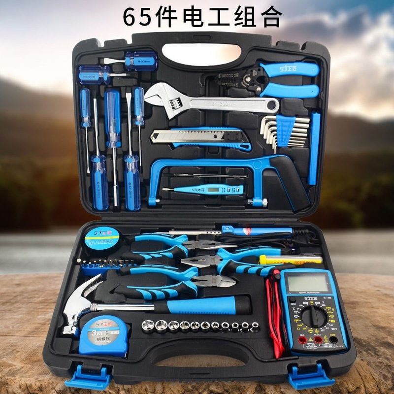 Shangjiang 家庭用ツールセット手動電気ツールボックスマルチメーター電気製品ハードウェア修理学生教育セット|undefined