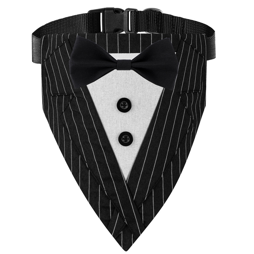 Cross-border exclusivo nuevo traje popular perro triángulo bufanda corbata mascota perro saliva toalla bufanda de la boda