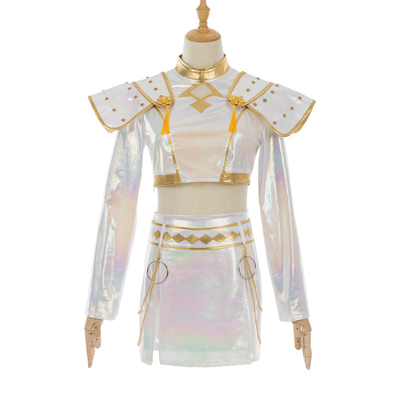 圣节新款KPOP猎魔女团cos服鲁米佐伊米拉白色打歌服cosplay服装|undefined