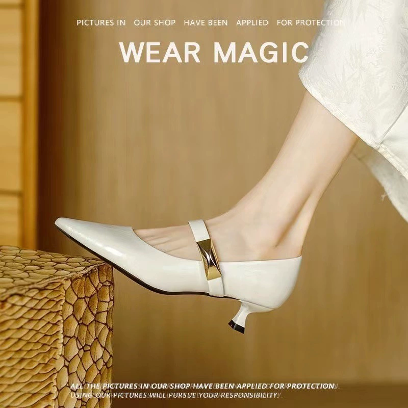 2024 новый карликовый каблук Мэри слово ретро темперамент туфли на высоком каблуке