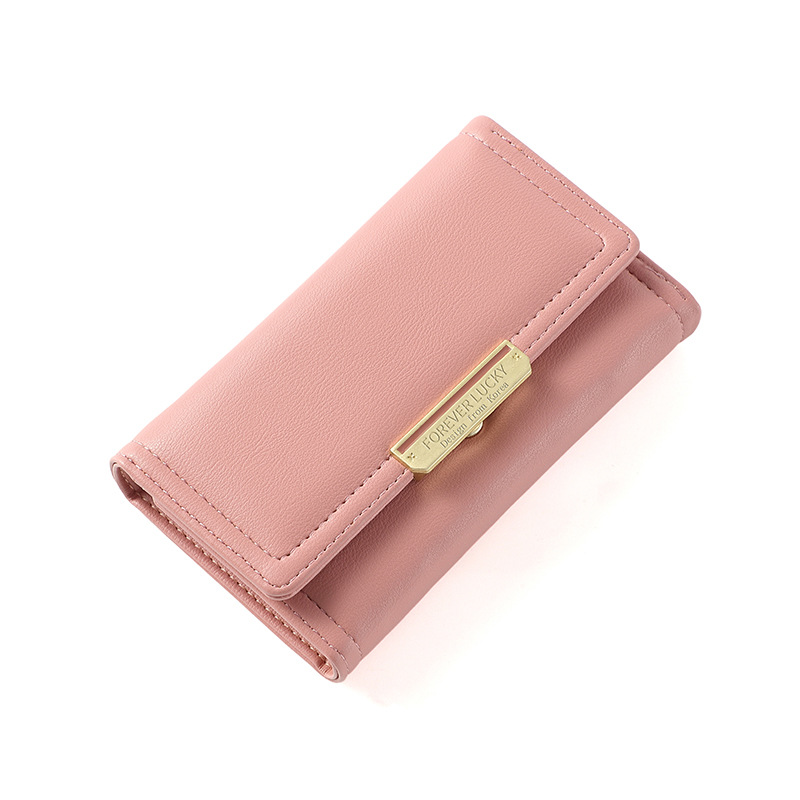 Bolso de cambio de gran capacidad de color sólido bolso de damas pequeño diseño coreano 30% de descuento medio largo simple bolso personalizado