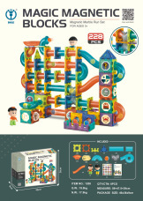 Bloques magnéticos con rodillos y tubos para niños