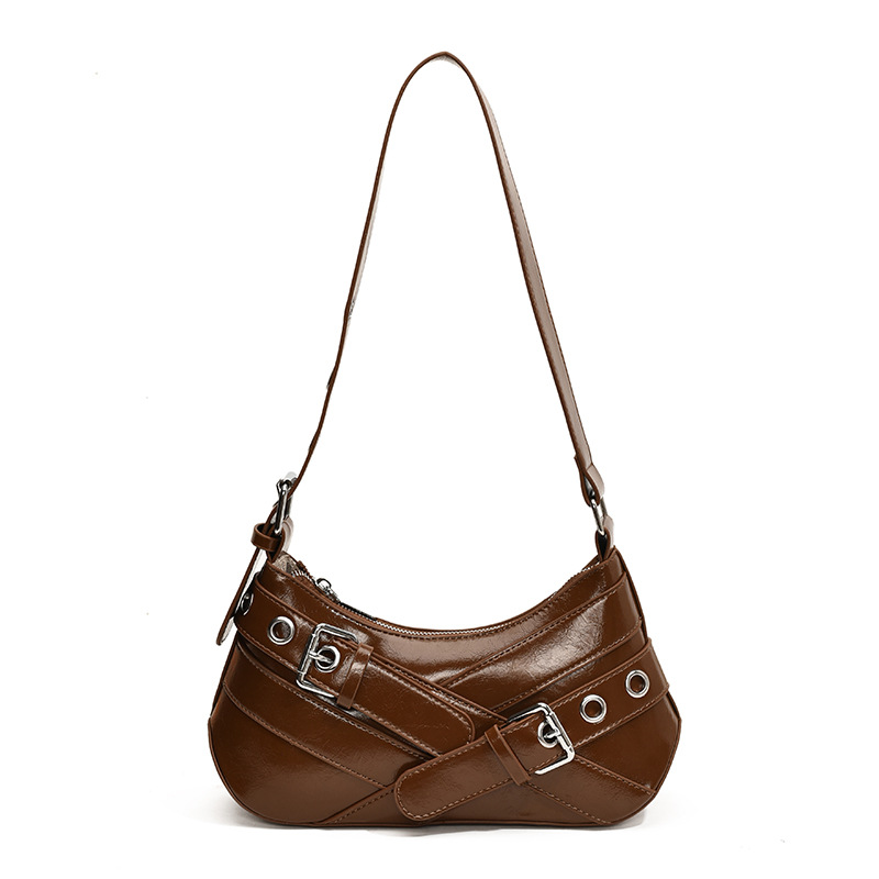 Bolsa de brazo coreana de moda retro 2024 nuevo nicho de moda bolsas de motocicleta de alta calidad bolsas de hombro