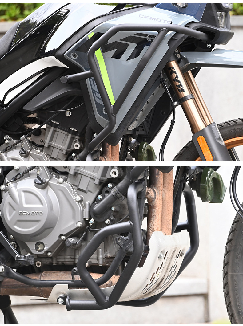 Suitable for Cfmoto 450Mt Anti-Collision and Anti-Fall Protection Bars, Motorcycle Front Protection Bars, Competition Protection Bars, Modification Accessories