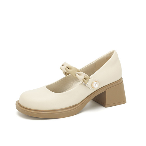 Mary Jane shoes for women  new spring and autumn British style shoes with skirts flat French shallow mouth small leather shoes summer