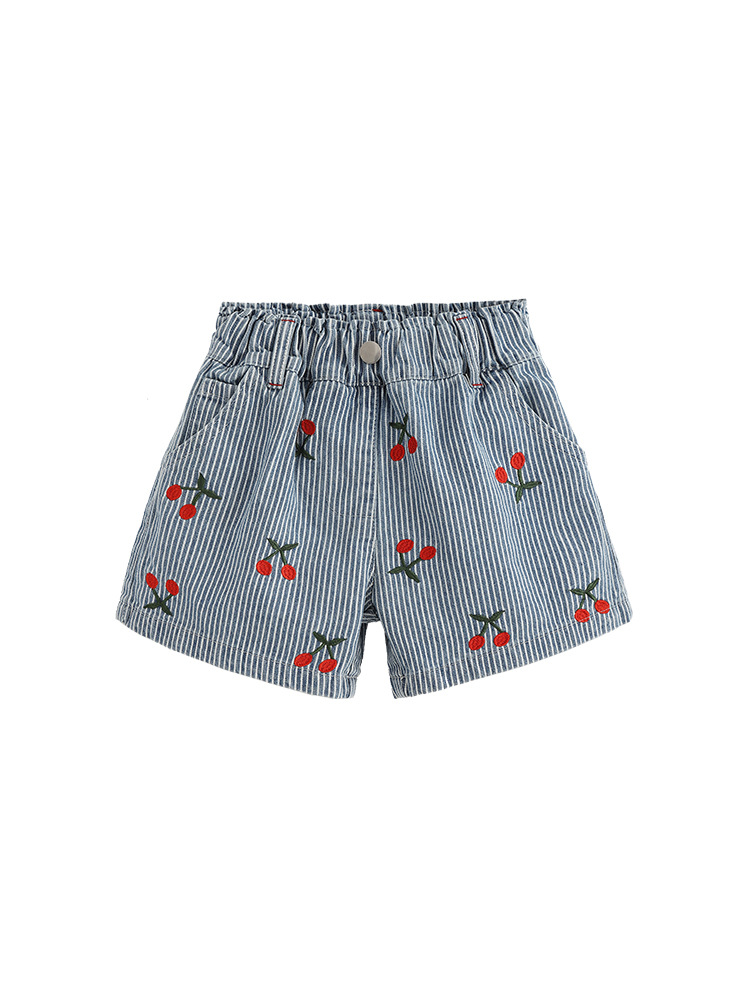 Transfronterizo malwee jeans de niñas verano nuevo estilo europeo y americano pantalones cortos de cintura elásticos de niñas pantalones de estilo occidental