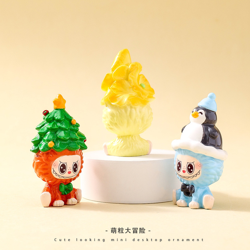 新款秋冬兔兔萌粒公仔树脂diy 桌面迷你小摆件直播对对碰盲袋批发|undefined