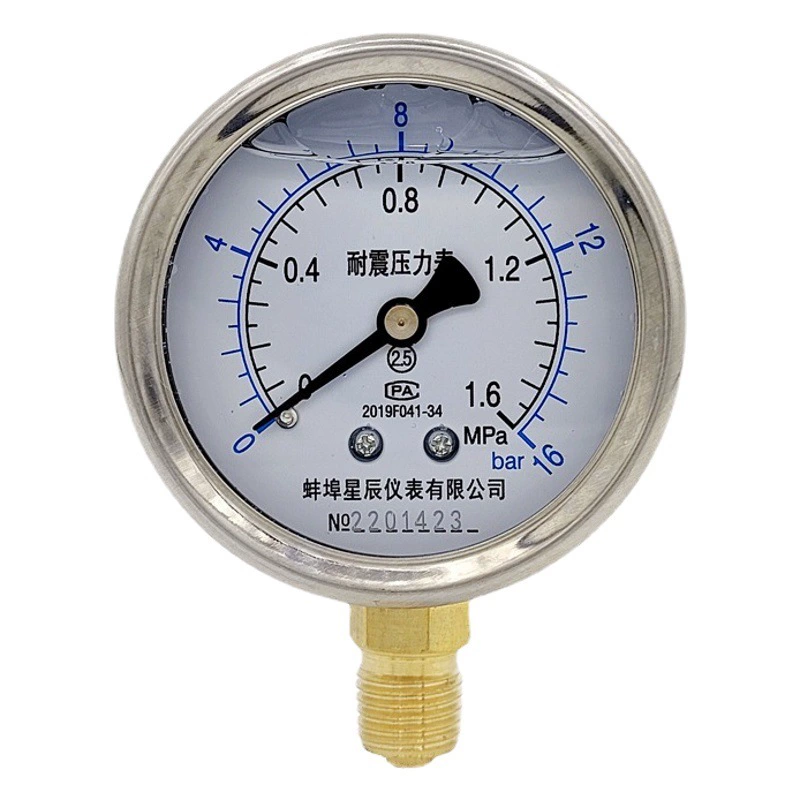 Ударопрочный манометр YN60 давления воздуха гидравлический вакуумный манометр радиальный ударопрочный манометр из нержавеющей стали