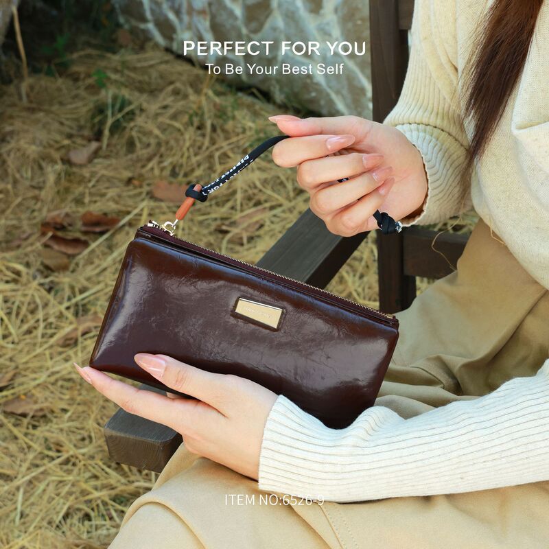 Cross-Border New Style Women's Wallet, High-End Retro Style Soft Leather Women's Long Wallet, Multi-Card Slot Card Holder, Coin Purse
