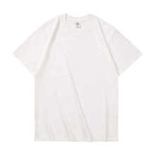 新款AG230克紧精赛重磅圆领短袖T恤男纯棉纯色广告衫批发印字logo