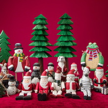 木制工艺品圣诞摆件圣诞节礼品圣诞节创意摆件桌面摆件圣诞装饰品