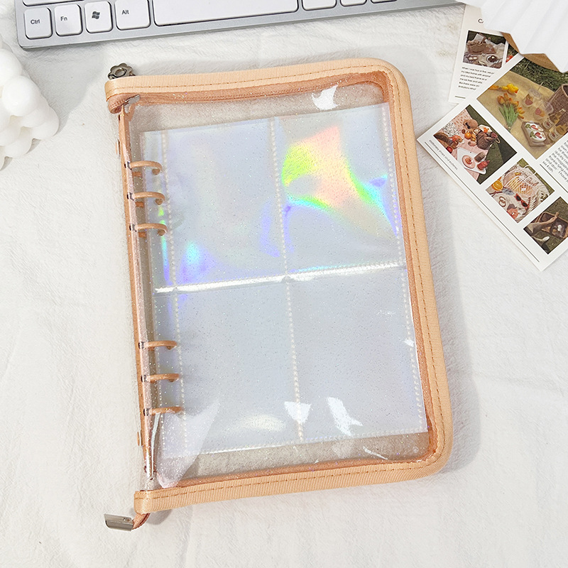 INS estilo cremallera de cuatro rejillas libro de tarjetas de hojas sueltas A5 libro de 3 pulgadas álbum Polaroid aidou álbum tarjeta pequeña libro de almacenamiento de fotos