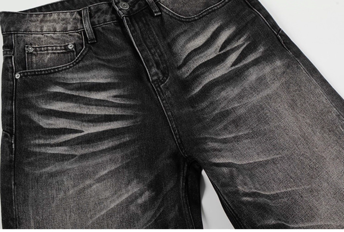 Vintage Heavyweight Distressed Jeans – Relaxed Straight-Leg Denim Pants For Men & Women Mid-Rise Freedom_mkmklike.com