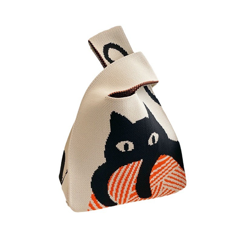 Instagrams beliebte neue Stricktasche für Damen in japanischer und koreanischer Version, vielseitige, lässige Eimer-Pullovertasche_voghion.com