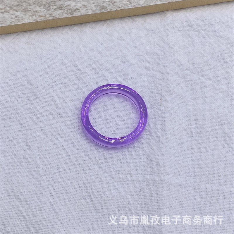 2022 Corea del Sur nuevo anillo fino de resina anillo de color caramelo estilo elegante anillo de moda personalizado anillo de dedo índice