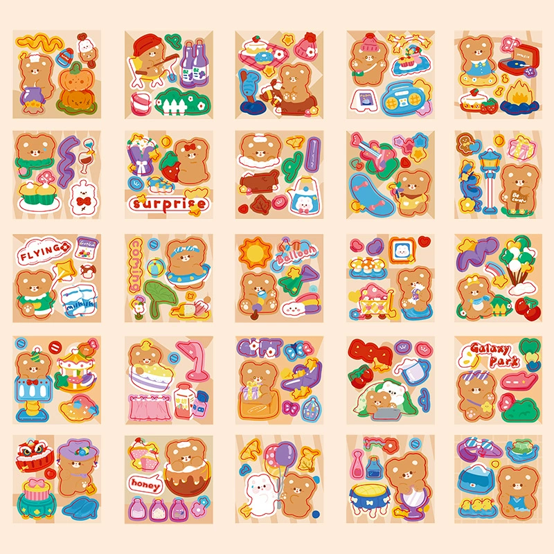 Sticker, cartoon children's set, scheduler, DIY