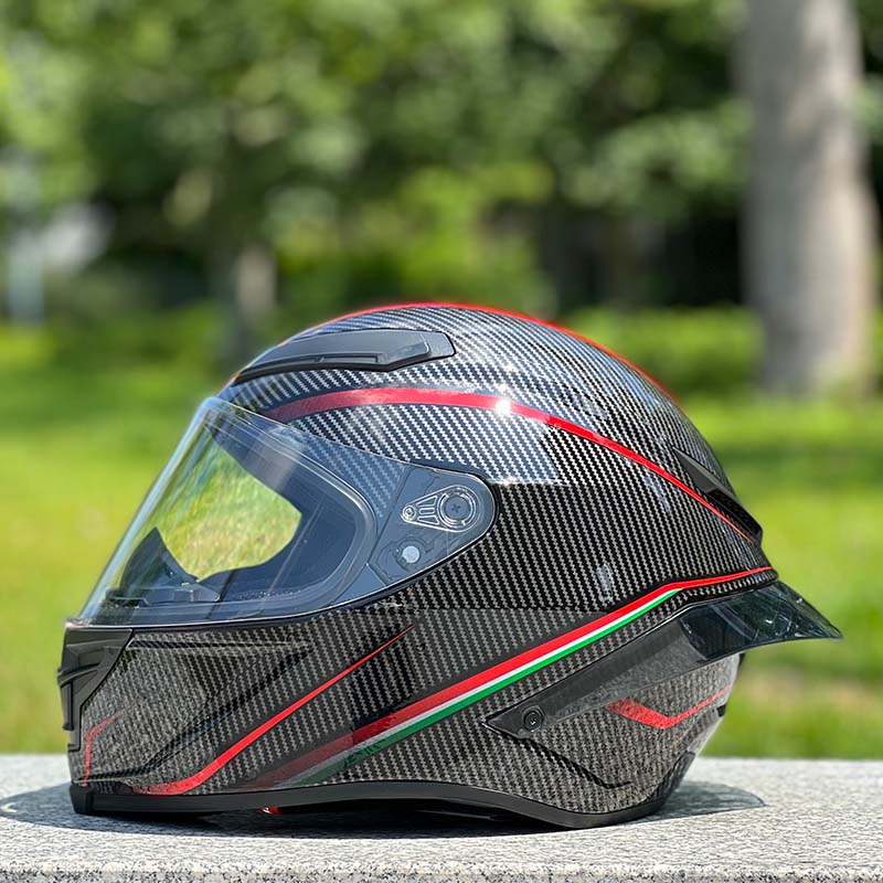 Motorcycle Helmet Personalized Snow House Style with Extended Spoiler
