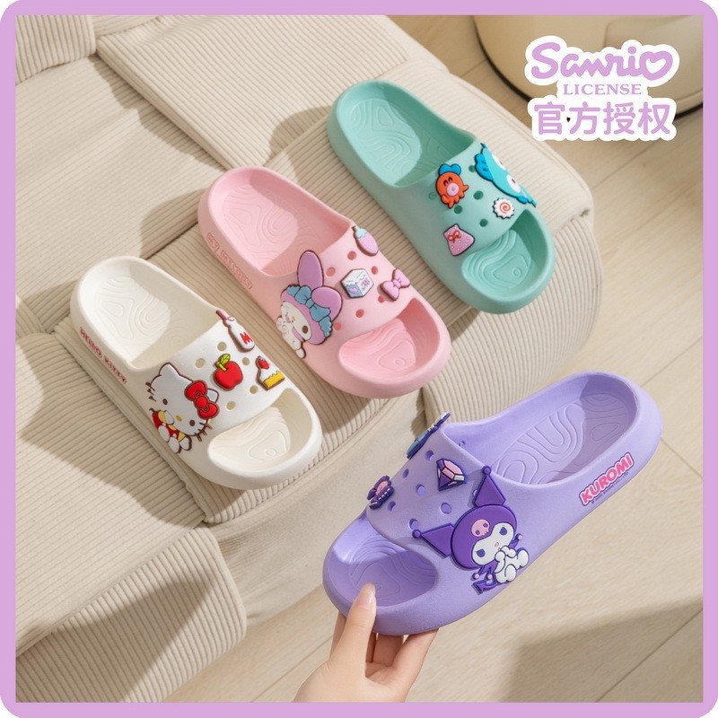A generation of wholesale genuine goods Sanrio one-time molding Kulomi melody parent-child summer slippers light