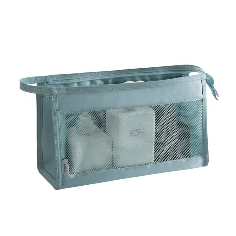 Bolsa de maquillaje de celebridad en línea Twill portátil coreano simple bolsas de lavado de corazón de niña de gran capacidad bolsas de maquillaje de hombre gancho bolsa