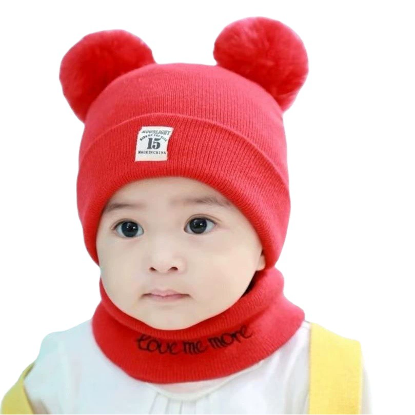 Детская шапка весна и осень 0-3-6-12 месяцев Мужская и женская детская шапка зимняя теплая шерстяная детская шапка шарф