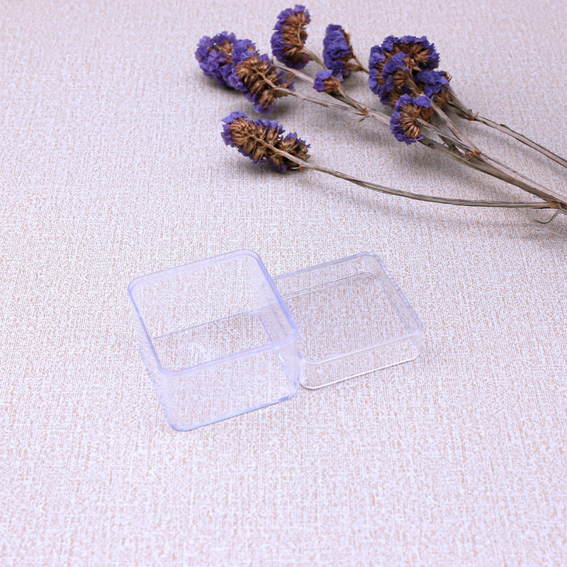 现货供应正方形透明有盖盒子 ps塑料糖果标本零件包装展示盒