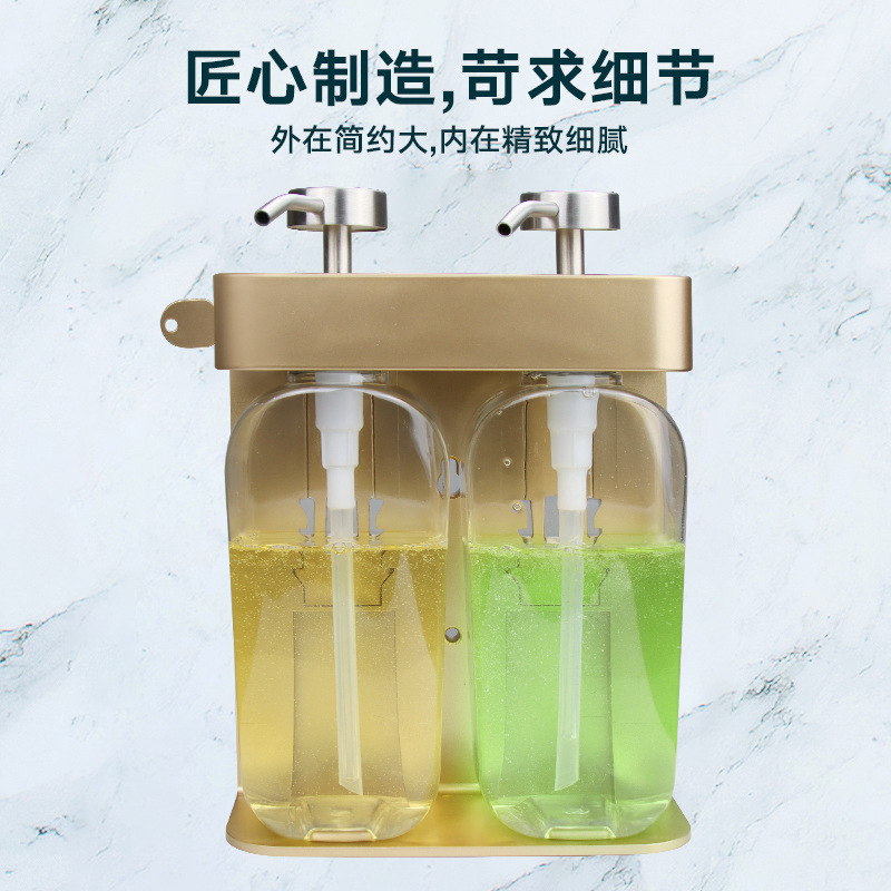 Hotel Household Manual Wall-Mounted Soap Bottle Single-Head Double-Head Three-Head Stainless Steel Soap Dispenser Bathroom Kitchen Soap Dispenser