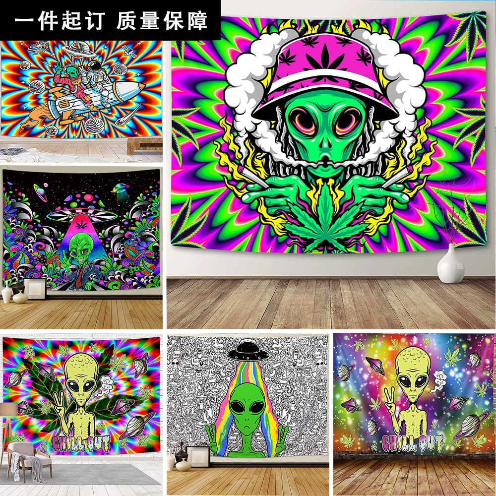 Amazon Cross border Electricity supplier Alien multi-function Tapestries Valance Wall hanging Blanket make