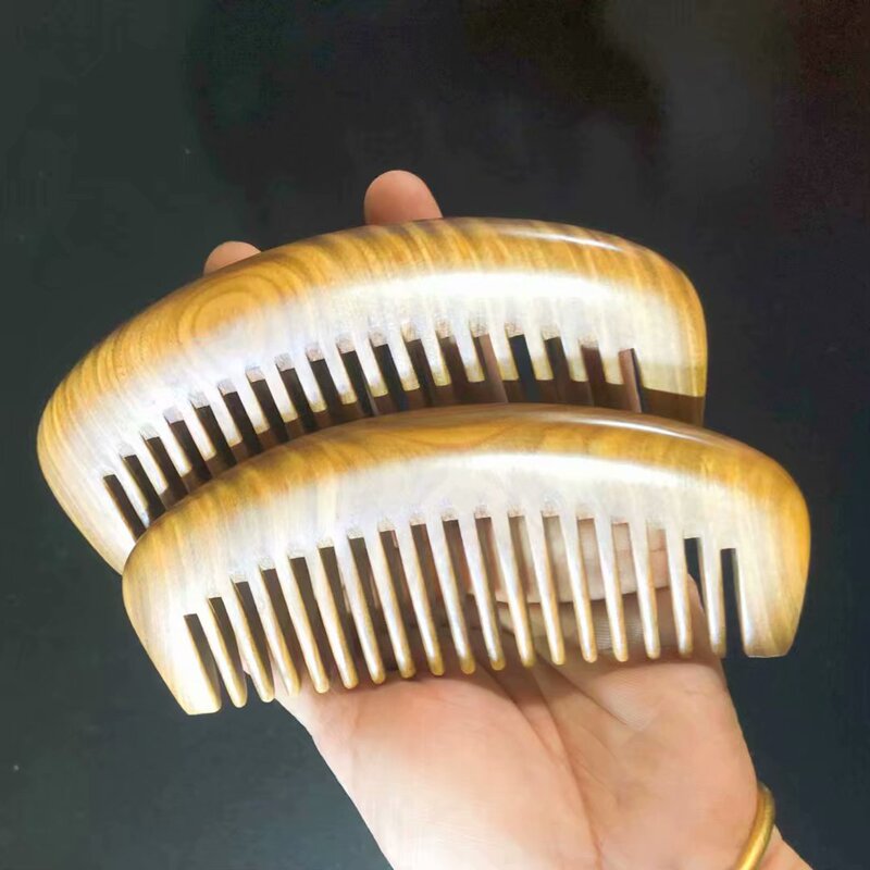厚い緑檀木櫛魚櫛月型櫛源メーカー緑檀香木櫛卸売り幅密歯混合ロット|undefined