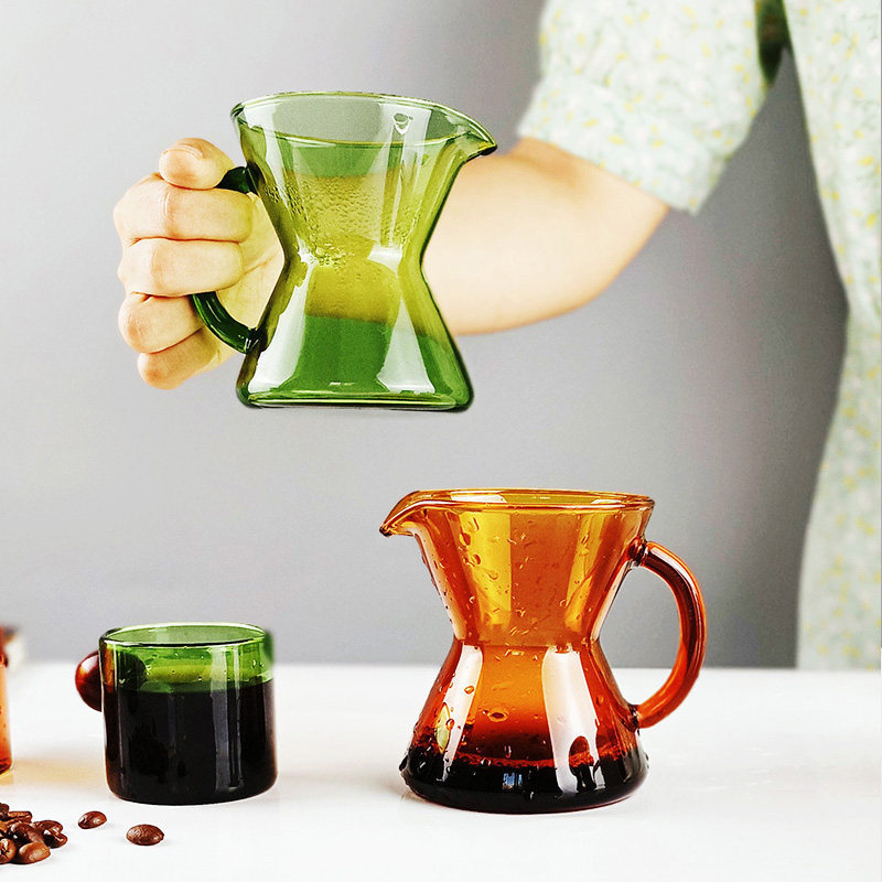 High Borosilicate Glass Hand-Brewed Coffee Pot, Multi-Color Options, Mini Single-Serving Sharing Cup, Home Coffee Appliance High Borosilicate Glass Hand-Brewed Coffee Pot, Multi-Color Options, Mini Single-Serving Sharing Cup, Home Coffee Appliance