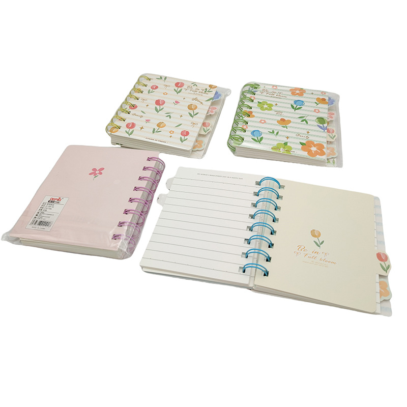 C1342 A7-205 cuaderno de bobina cuaderno de tarjetas ventilador lindo mini bolsillo portátil cuaderno de notas de estudiantes
