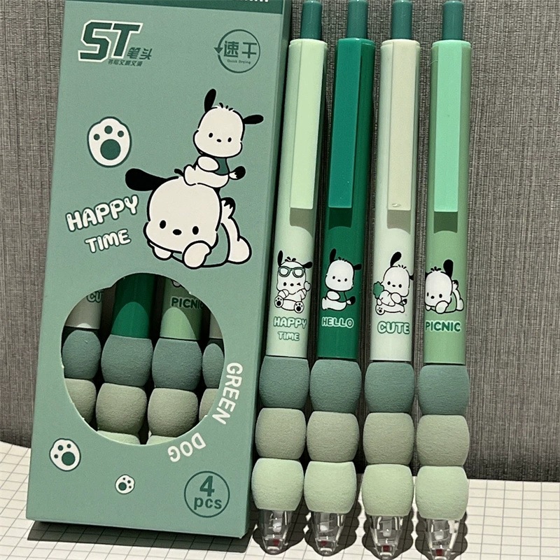 Cute bolígrafo esponja ins viento alto valor de la cara estudiante bolígrafo de corazón de la niña bolígrafo esponja empalme bolígrafo de carbono negro