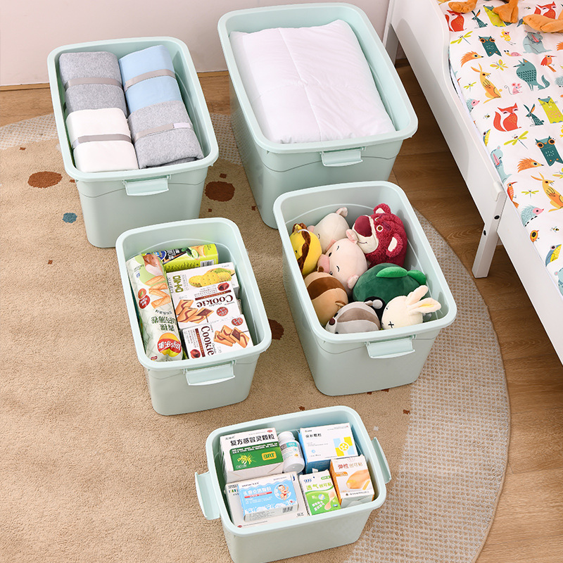 Caja de almacenamiento de colcha extragrande Caja de almacenamiento de plástico Caja de almacenamiento de juguetes Caja de almacenamiento Caja de almacenamiento de acabado de ropa al por mayor