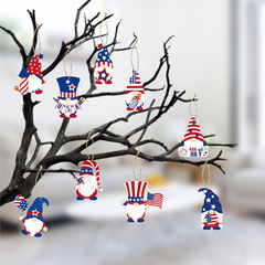 9pcs/包2023獨立日侏儒掛牌美國國慶派對聚會戶外插枝裝飾掛飾批