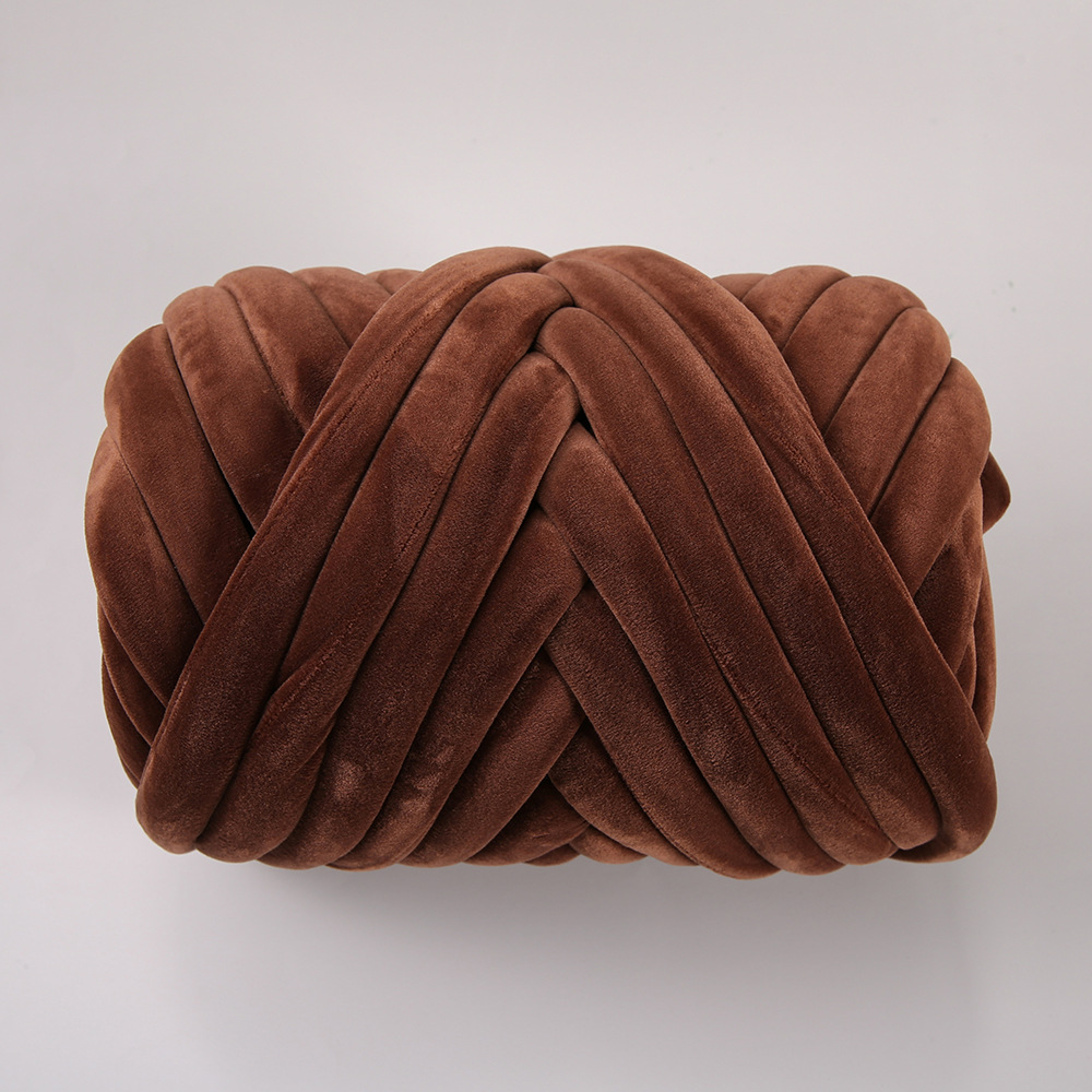 Terciopelo ultra grueso islandés hilo de lana relleno de algodón grueso tejido a mano DIY almohada bolsa línea de choque bebé