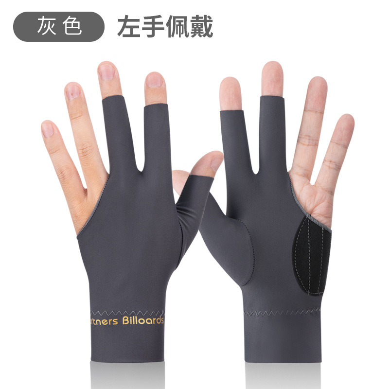 Billar guantes de tres dedos expuestos guantes de billar de tres dedos guantes de billar guantes de dedo abierto guantes de billar de alta elasticidad logotipo impreso