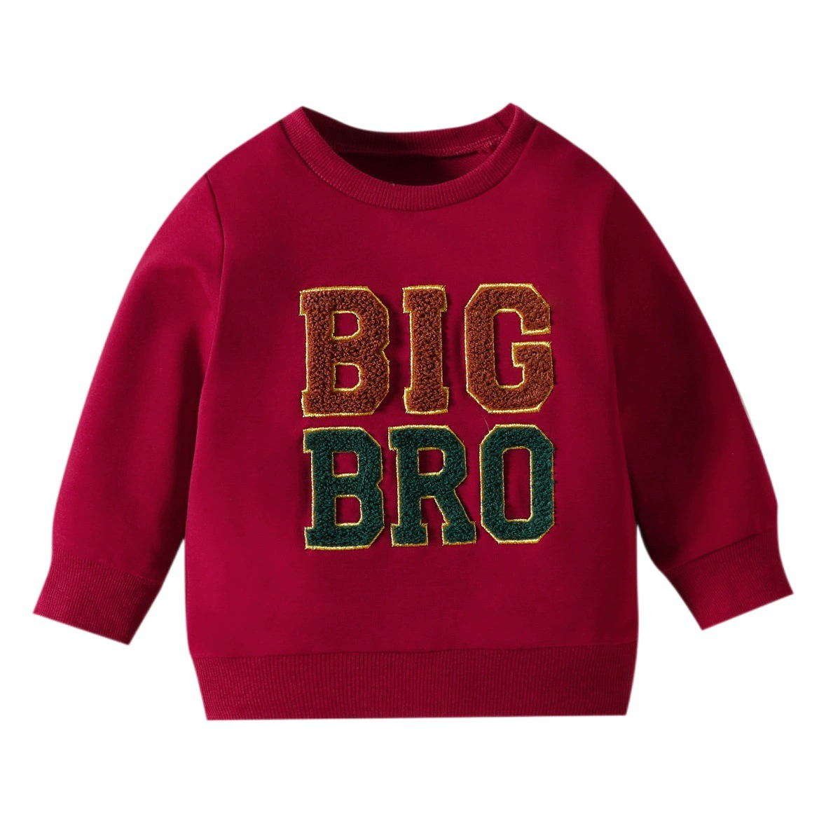 Свитер для мальчиков и девочек, осенний Новый Детский свитер с вышивкой и круглым вырезом и длинными рукавами, осенняя нижняя рубашка в западном стиле