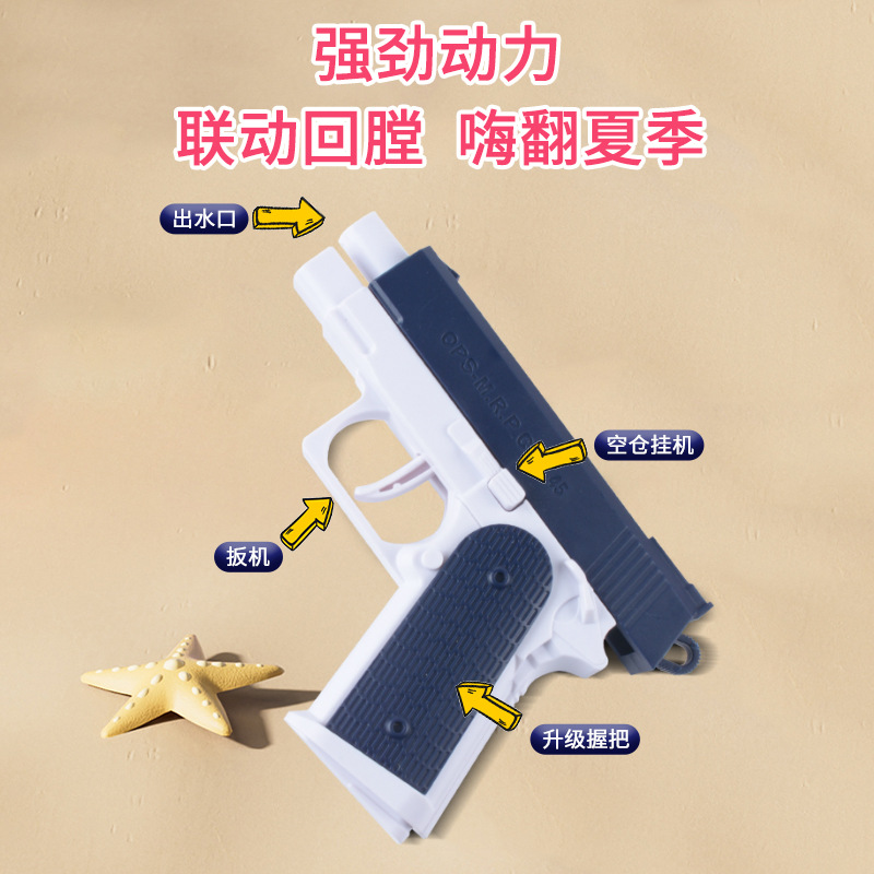 Juguetes de agua para niños Glock pistola de agua manual de vuelta a los niños de verano pistola de agua pequeña barraca mayorista