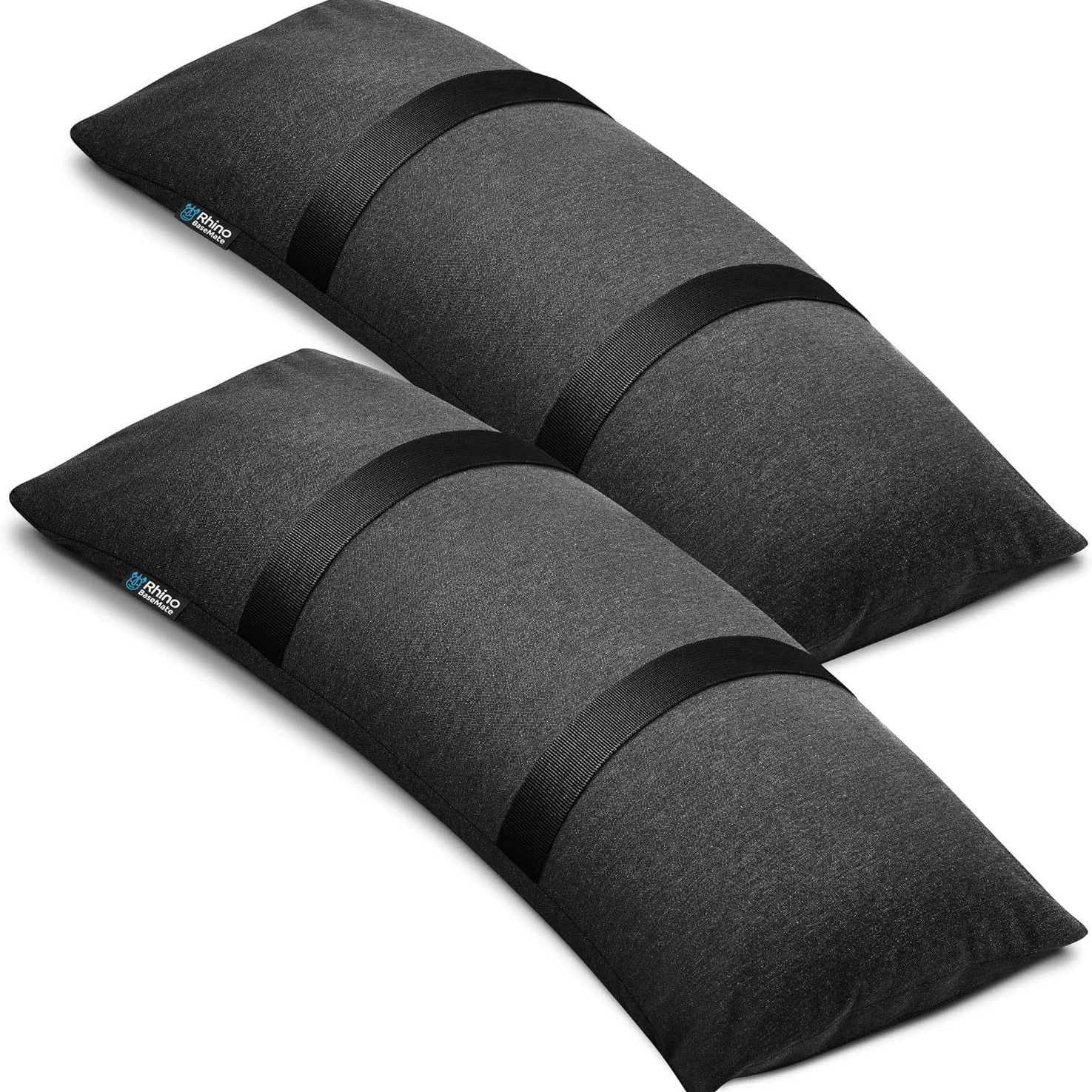 Beach umbrella, sandbag with umbrella holder
