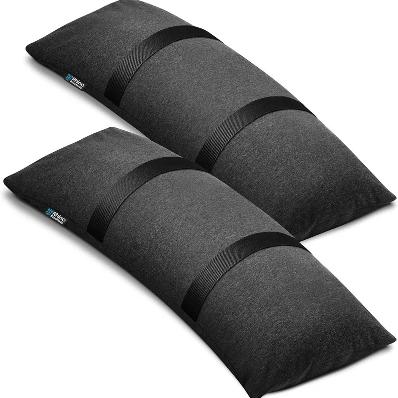 Beach umbrella, sandbag with umbrella holder