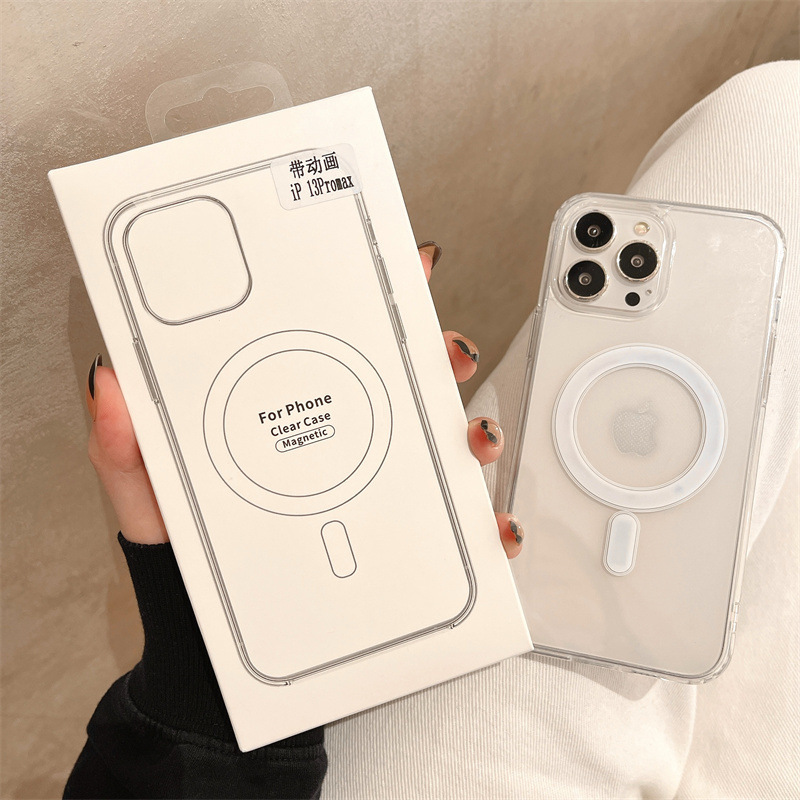 アニメ付きiphone15promax磁気吸引携帯ケースアップル14無線充電透明ケース13転倒防止12全包|undefined