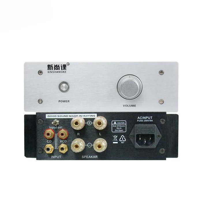 amplificador de potencia de escritorio clásico doméstico de alta fidelidad HIFI grado de fiebre de dos canales de alta potencia amplificador de resistencia fija