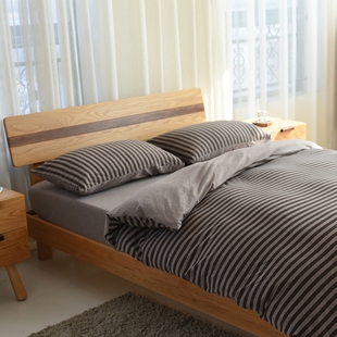 Class A maternal and infant grade Tianzhu cotton four-piece knitted cotton student bed hat three-piece cotton double-sided sanding Zheng zhi
