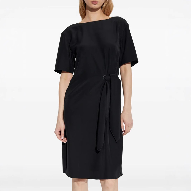 EMP **IO AR** NI (original) summer short sleeve straight square scarf lace elegant dress