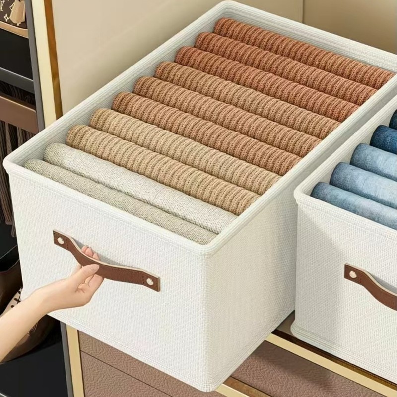 Thickened Oxford Cloth Clothing Storage Box Household Large-Capacity Clothing Storage Box Fabric Washable Pants Storage Basket