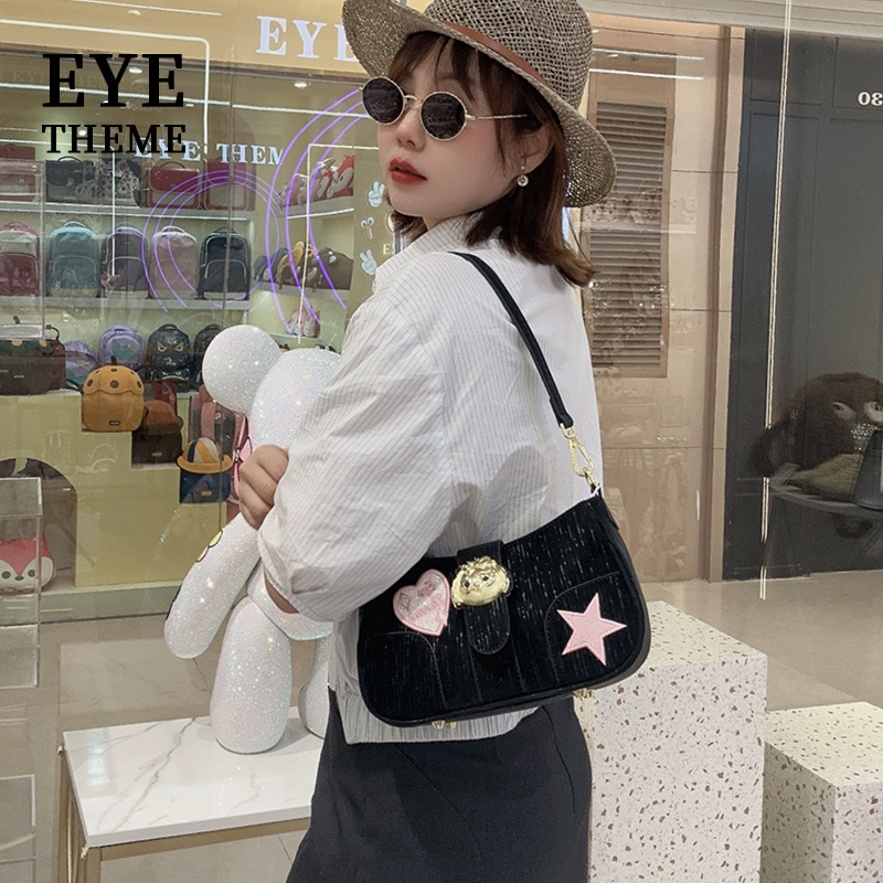 2025 dama bordada adorable tendencia PU suave cadena de pan de hombro cremallera estilo de moda 2822 #